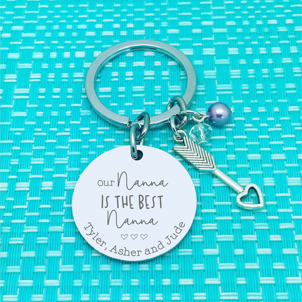 Our Nanny is the best Nanny Personalised Keyring (Change Nanny to another name of your choosing)