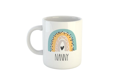 Personalised Rainbow Mug, Add Your Name To The Front & Message To The Back