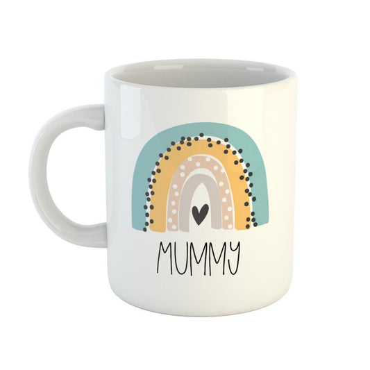 Personalised Rainbow Mug, Add Your Name To The Front & Message To The Back