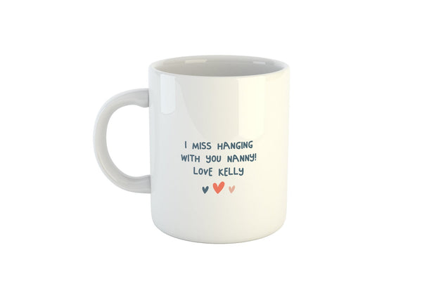 Cute Rainbow And Sloth Personalised Mug, Add Your Name To The Front & Message To The Back