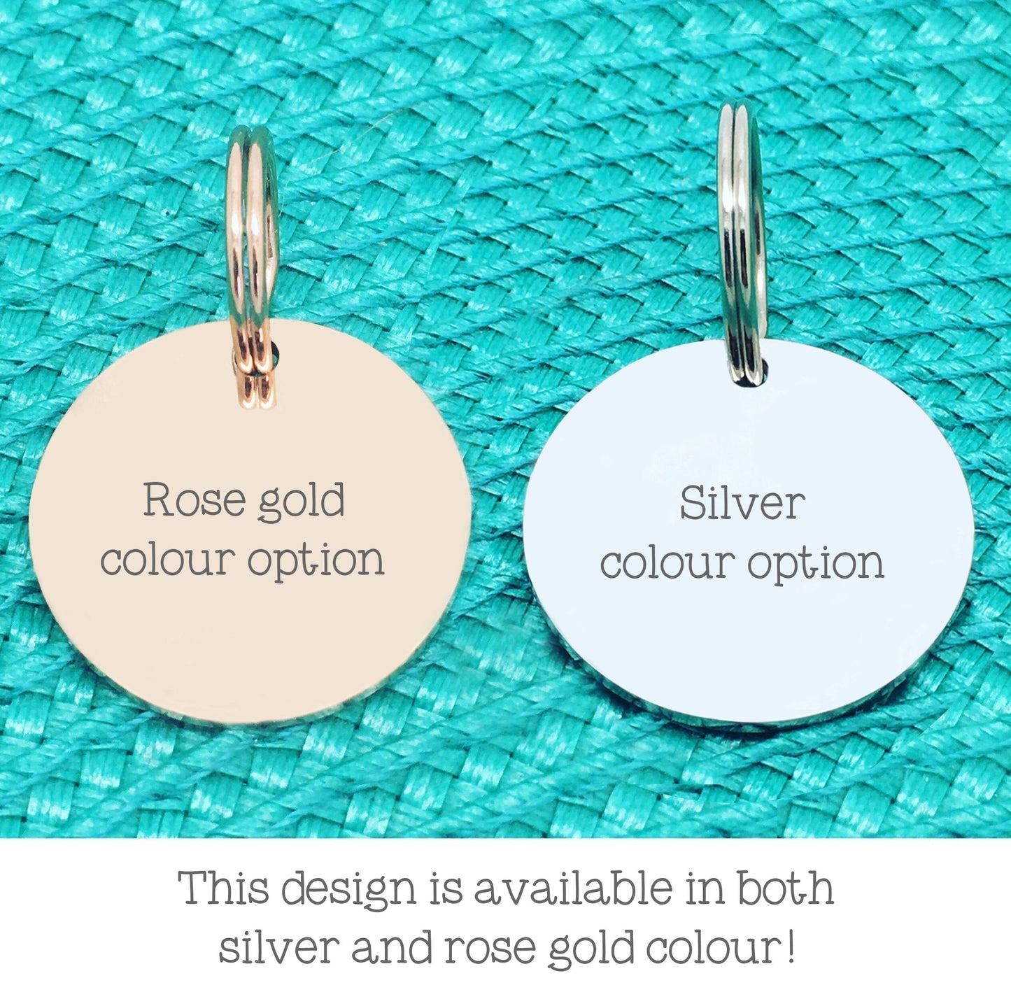 Custom Engraved Pet Name Tag (Personalised ID tag) - 'Ollie' splash design