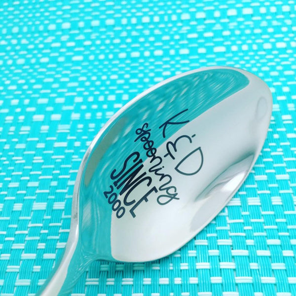 Spooning Since Personalised Spoon (Engraved Spoon, Anniversary Gift, Valentines Day Gifts for Him)