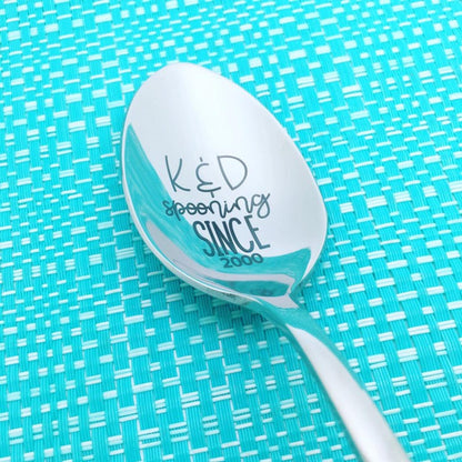 Spooning Since Personalised Spoon (Engraved Spoon, Anniversary Gift, Valentines Day Gifts for Him)