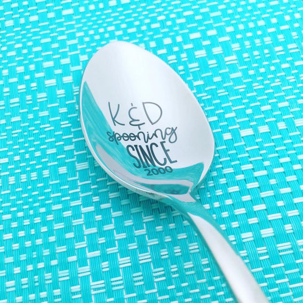 Spooning Since Personalised Spoon (Engraved Spoon, Anniversary Gift, Valentines Day Gifts for Him)