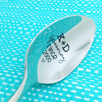 Spooning Since Personalised Engraved Spoon (Unique Anniversary Gift, Personalised Valentines Day Gift)