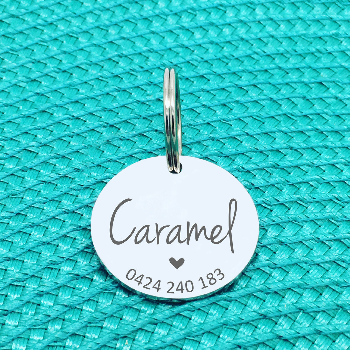 Personalised Pet Tag, Billie Heart Design (Personalised Custom Engraved Dog Tag /  Personalised Cat Tag)