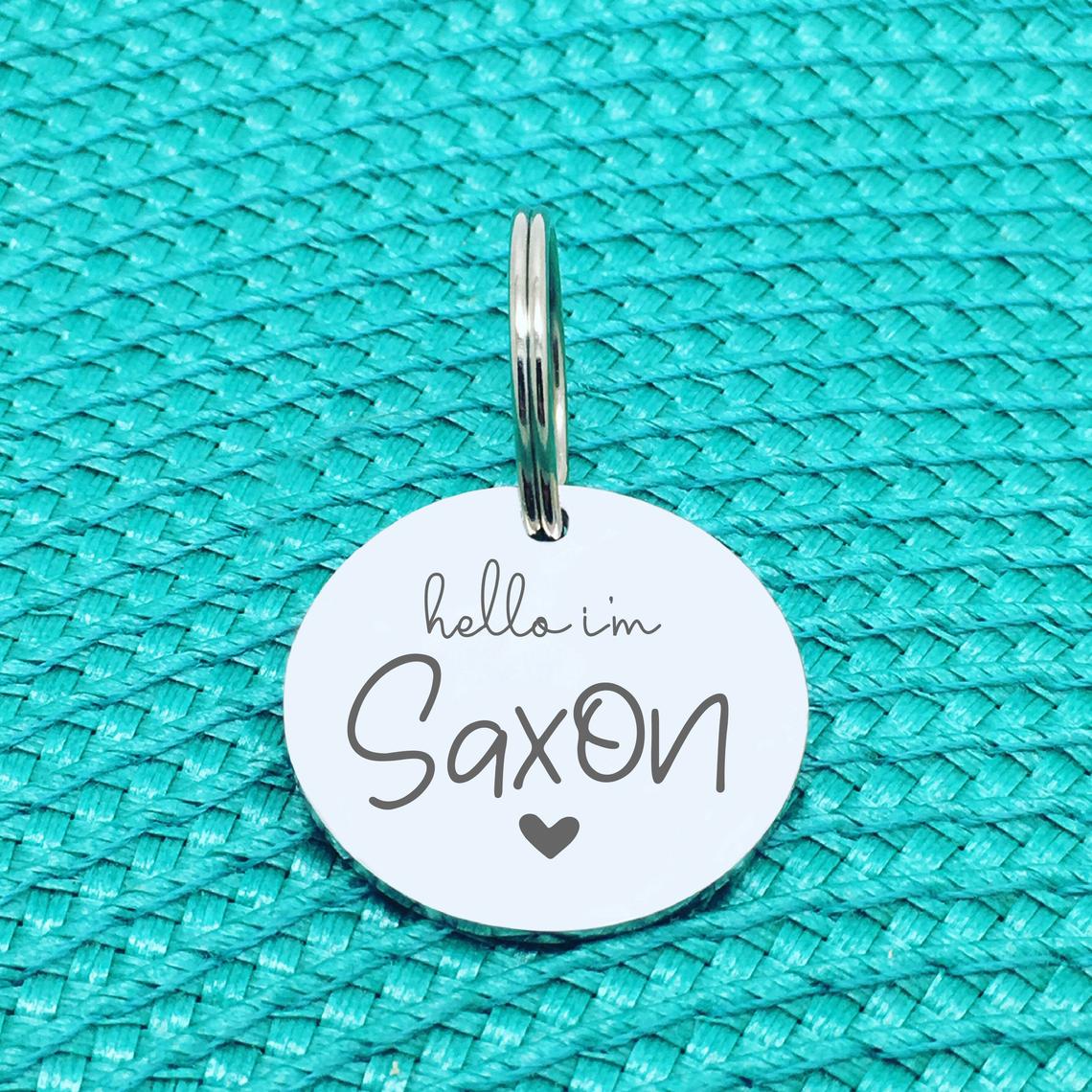 Personalised Pet Tag - Yes I'm Cute, No You Can't Keep Me, Double Sided 'Gerdie' Design (Personalised Dog Tag)