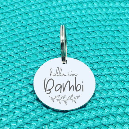 Personalised Pet Tag - Hello, I'm Lost Please Call My People Double Sided Dog Tag (Personalised Dog Tag)