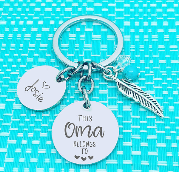 This Nanny Belongs To Personalised Keyring (change Nanny to a name of your choosing)