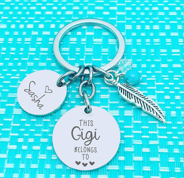 This Nanny Belongs To Personalised Keyring (change Nanny to a name of your choosing)