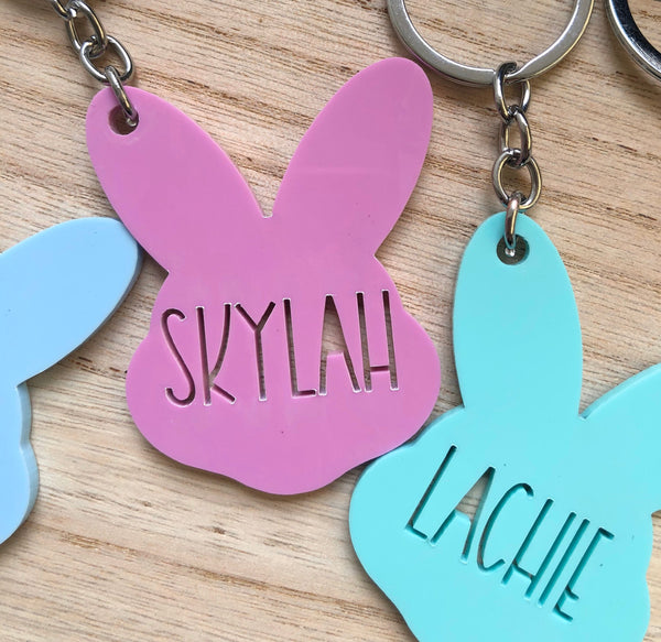Personalised Easter bunny gift tag / keyring