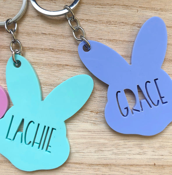 Personalised Easter bunny gift tag / keyring