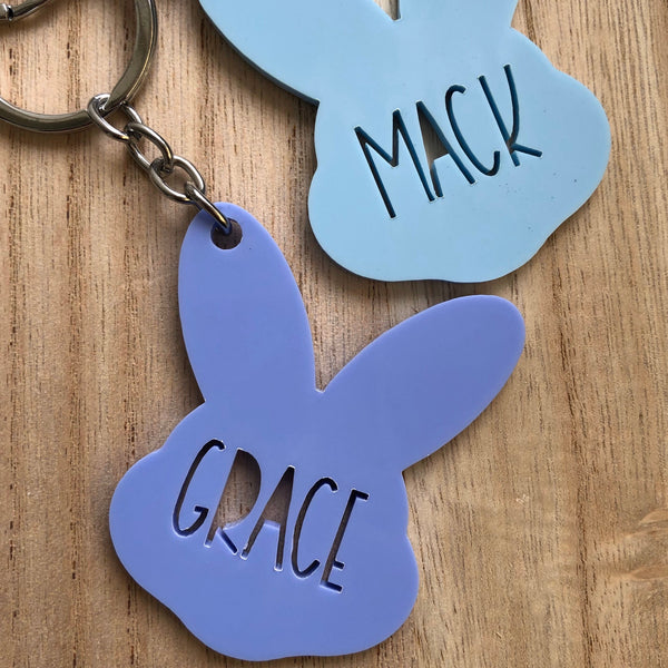 Personalised Easter bunny gift tag / keyring