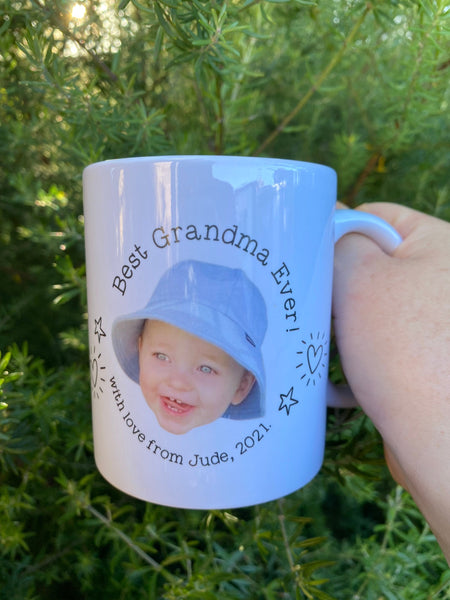 Personalised Photo Mug, Baby Face Mug, Baby Face Gift, Personalised Gifts for Daddy