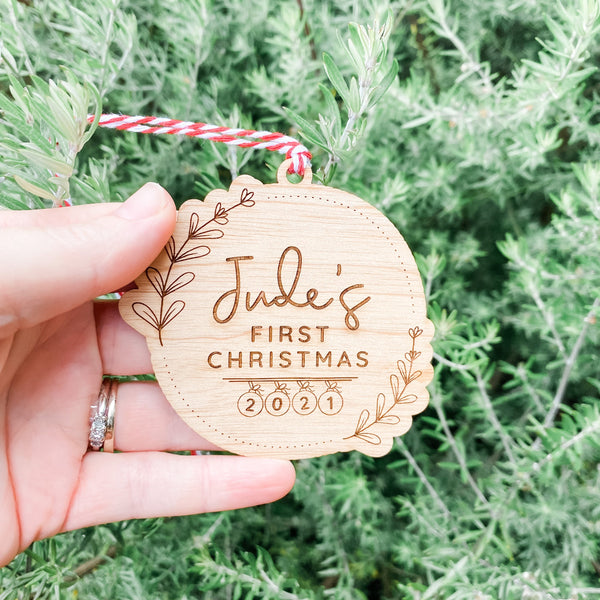 First Christmas Decoration, Personalized Christmas Decoration 2021, First Christmas Gifts, Personalised Christmas Gift Tag, Custom Christmas