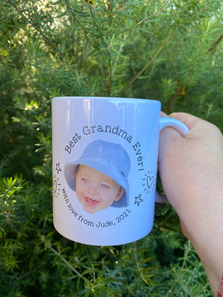 Personalised Photo Mug, Baby Face Mug, Baby Face Gift, Personalised Gifts for Daddy