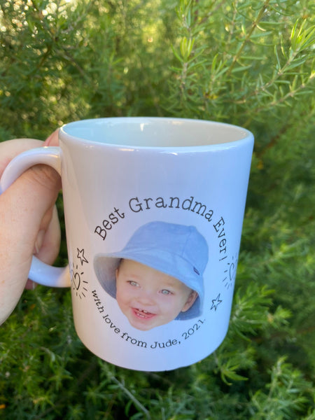 Personalised Photo Mug, Baby Face Mug, Baby Face Gift, Personalised Gifts for Daddy