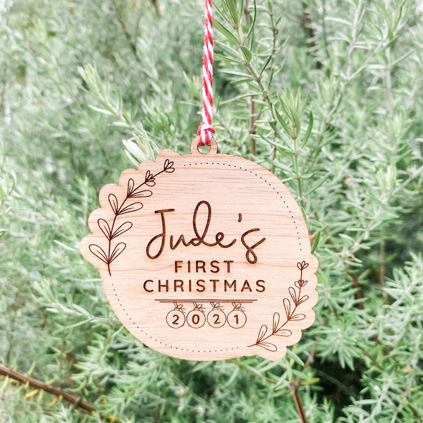 First Christmas Decoration, Personalized Christmas Decoration 2021, First Christmas Gifts, Personalised Christmas Gift Tag, Custom Christmas