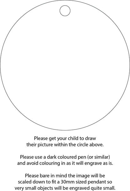 Personalised Kids Drawing Keyring – Custom Child’s Artwork Keychain | Father’s Day Gift