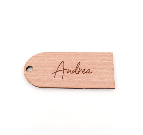 Personsalised Engraved Arch Shaped Wooden Name Place Settings for Wedding or Event