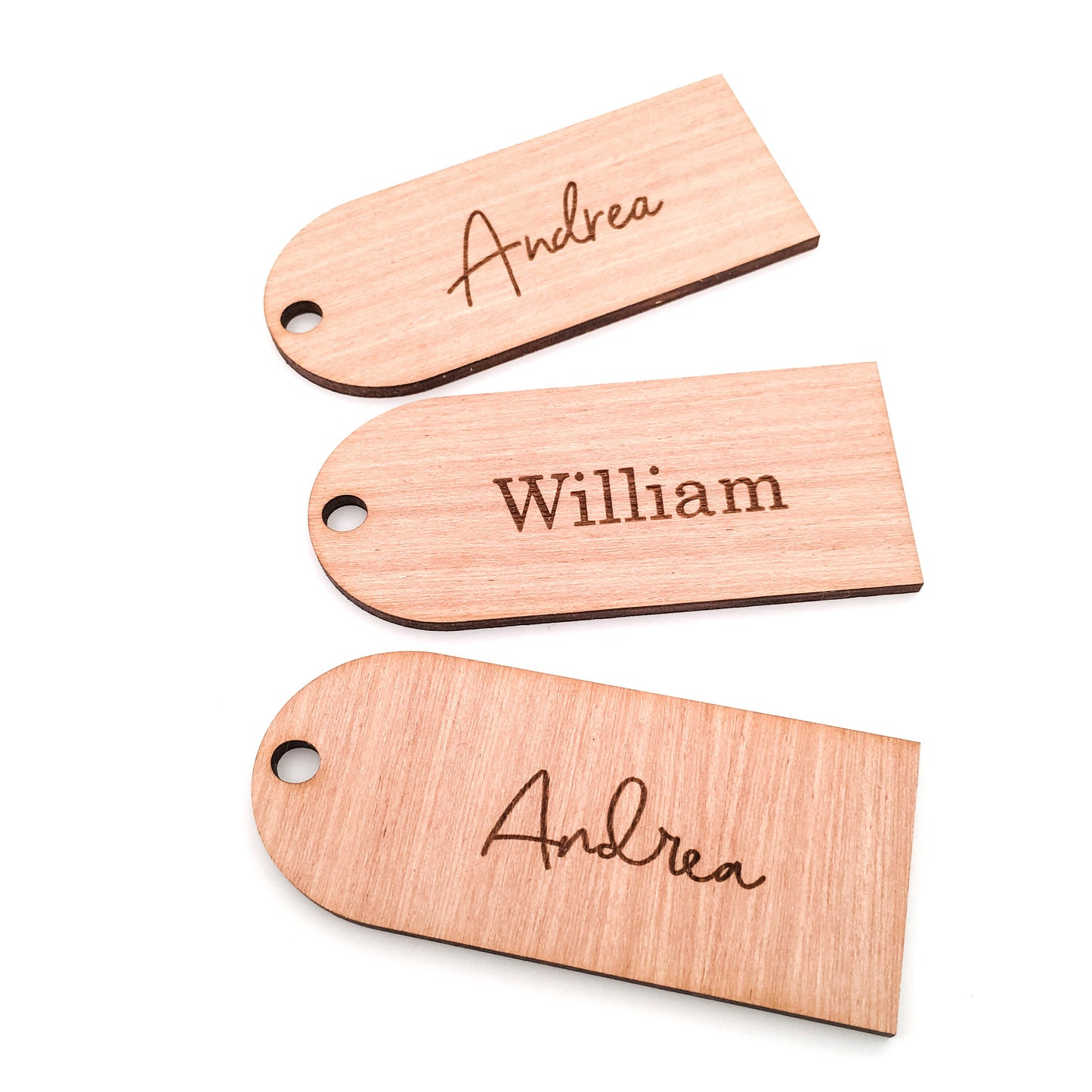 Personsalised Engraved Arch Shaped Wooden Name Place Settings for Wedding or Event
