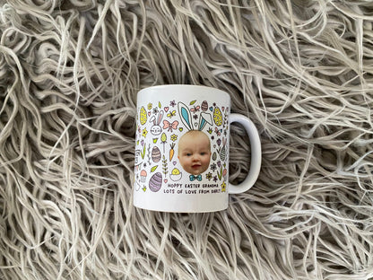Personalised Baby Face Easter Mug, Easter Gift Ideas (Non Chocolate Gift Idea)