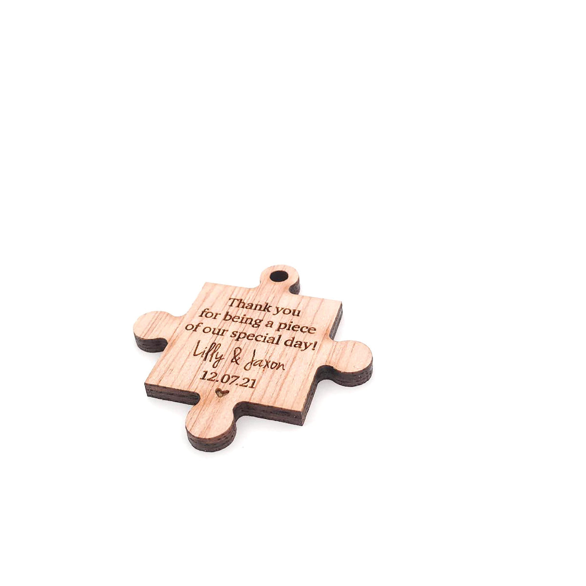 Thank You For Being a Piece of Our Special Day, Personalised Wedding Favour (Puzzle Piece Wedding Favour)