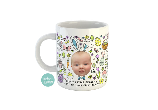 Personalised Baby Face Easter Mug, Easter Gift Ideas (Non Chocolate Gift Idea)