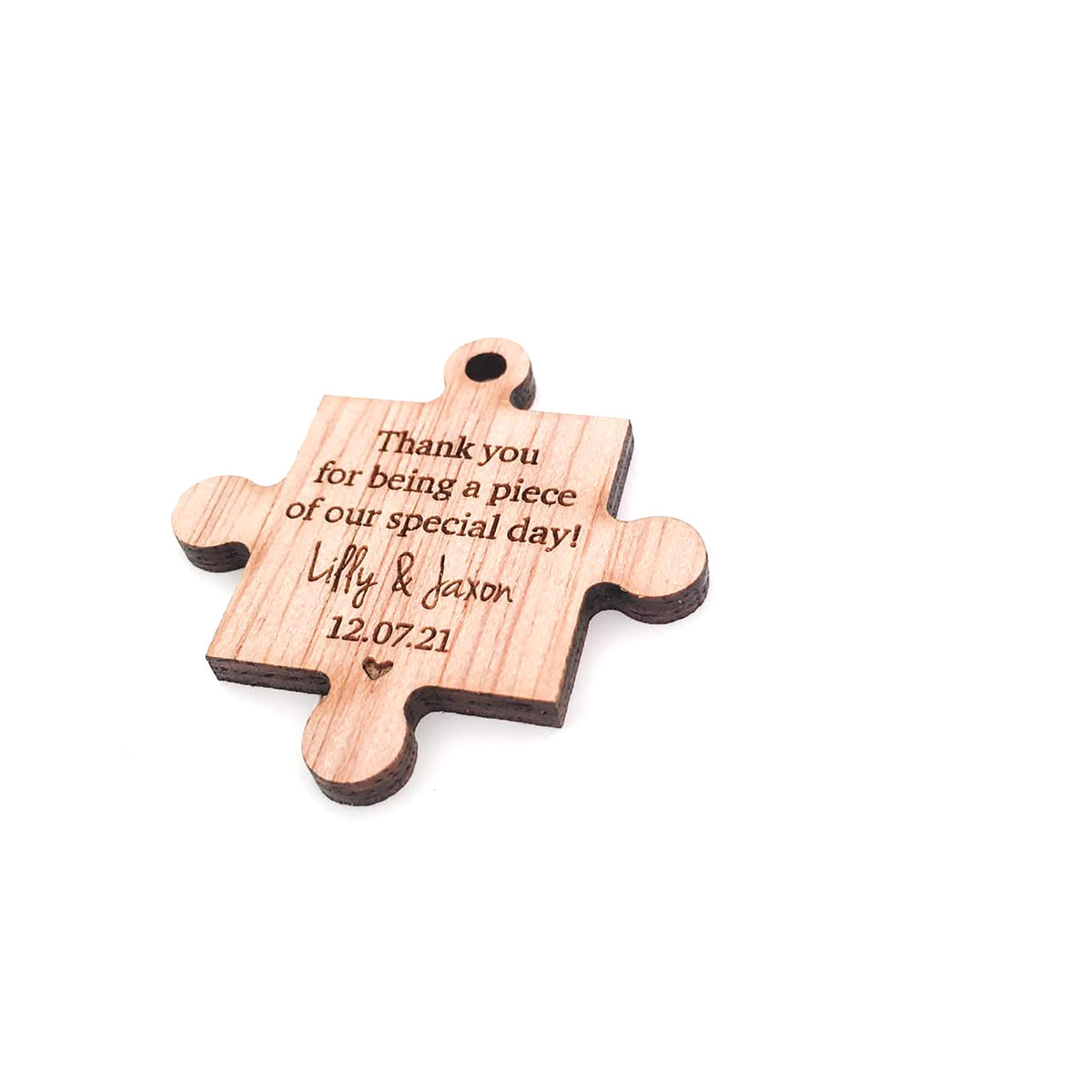 Thank You For Being a Piece of Our Special Day, Personalised Wedding Favour (Puzzle Piece Wedding Favour)