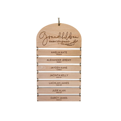 Personalised Family Sign – Granchildren Make Life Grand