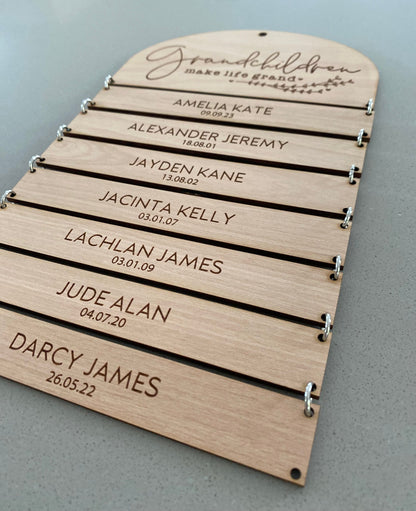 Personalised Family Sign – Granchildren Make Life Grand