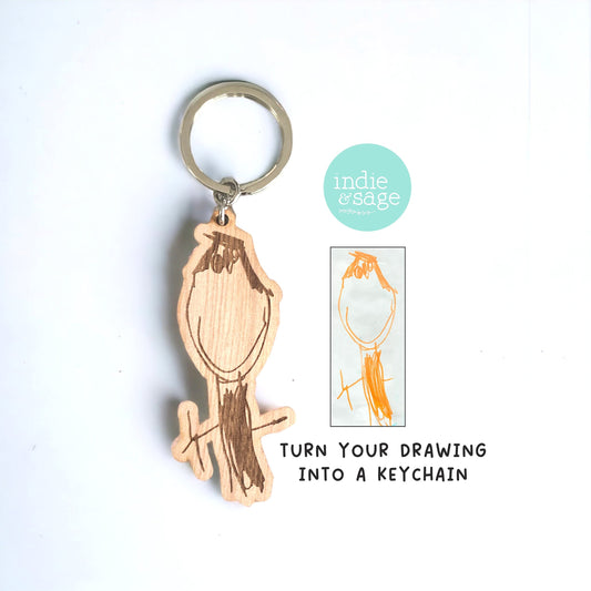 Personalised Keyring - Kids Artwork