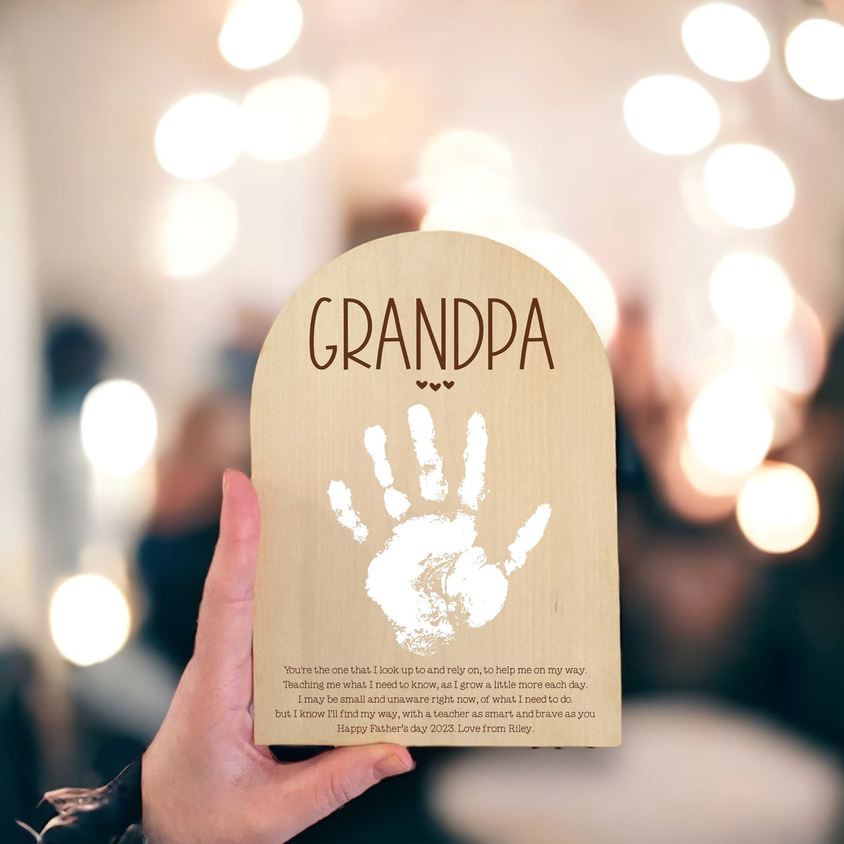 Personalised Handprint Plaque - You’re The One I Look Up To