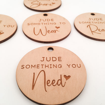 Christmas Gift Tags (Reusable Something To Themed) - Wooden Gift Tags