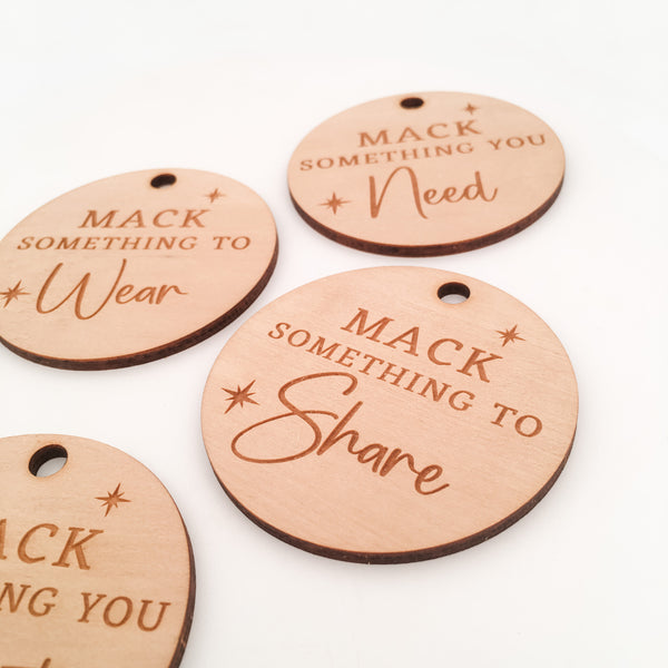 Personalised Something To Gift Tags, Something To Tags, Christmas, Christmas Decorations, Personalised Wooden Gift Tags, Christmas Gift Tags
