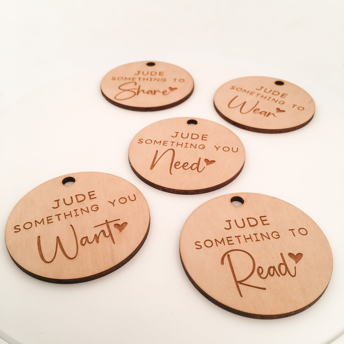 Christmas Gift Tags (Reusable Something To Themed) - Wooden Gift Tags