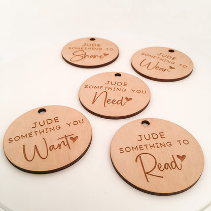 Christmas Gift Tags (Reusable Something To Themed) - Wooden Gift Tags