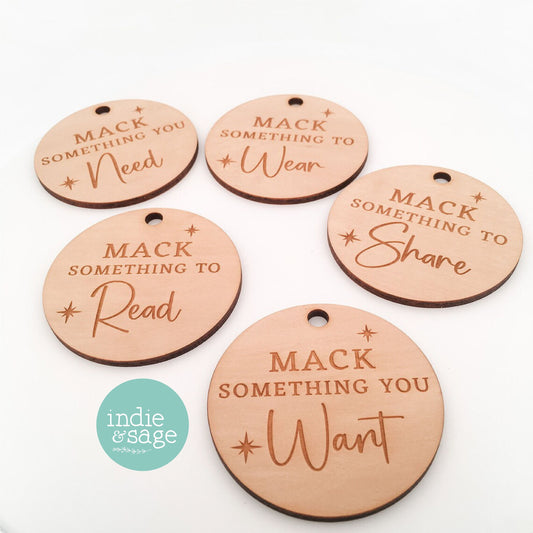 Christmas Gift Tags (Reusable Something To Themed) - Personalised Wooden Gift Tags