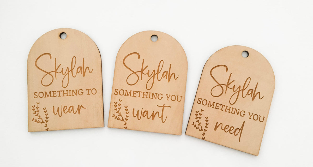 Christmas Gift Tags (Reusable Something To Themed) - Wooden Gift Tags