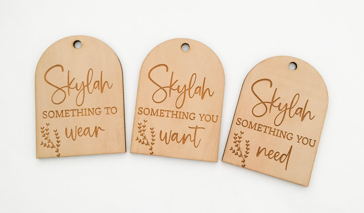 Christmas Gift Tags (Reusable Something To Themed) - Wooden Gift Tags