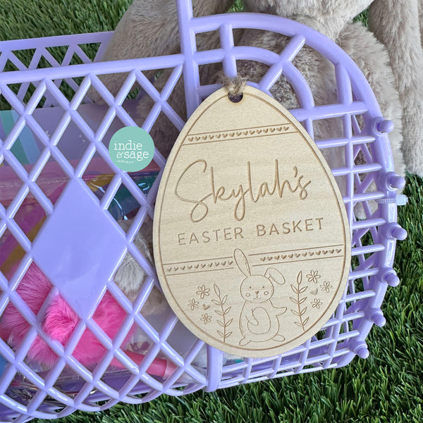 Cute Personalised Easter Basket Tag (Easter Tag), First Easter Basket Tag