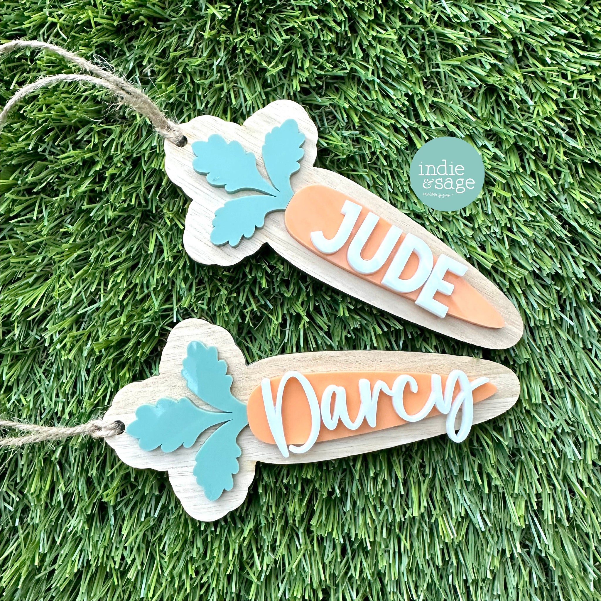Cute Personalised Easter Gift Tag (Easter Basket Tag), Carrot Easter Tag