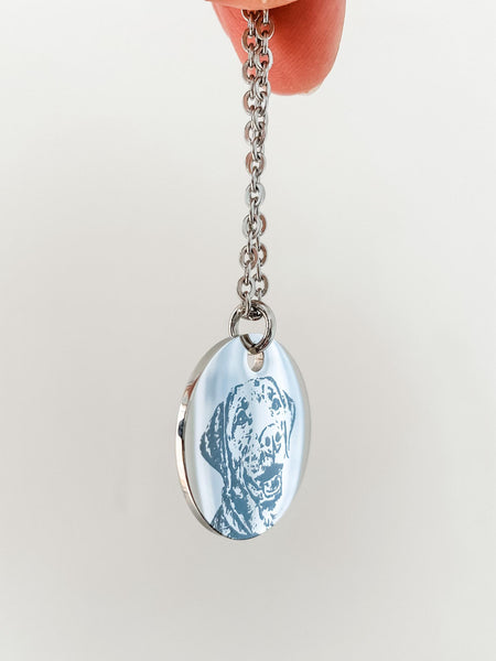 Custom Pet Portrait Necklace / Custom Dog Portrait / Custom Cat Portrait Necklace
