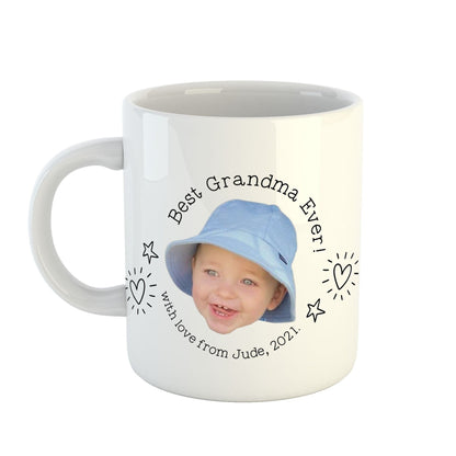 Personalised Mother’s Day photo mug with custom image, gift for Mum or Grandma