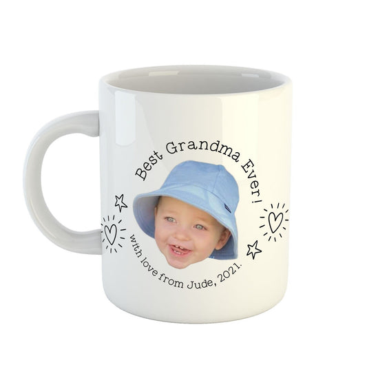 Personalised Mother’s Day photo mug with custom image, gift for Mum or Grandma